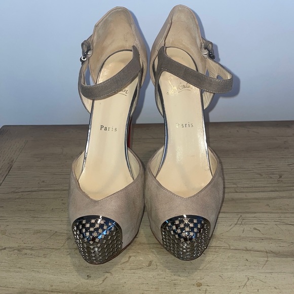 Christian Louboutin suede/crelino/calf heel, 39.5 - Picture 7 of 16